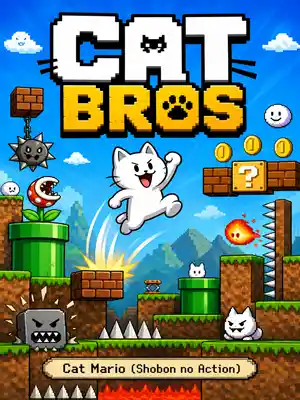 Cat Mario Cat Bros Gato Bros Shobon no Action Full Mega Original