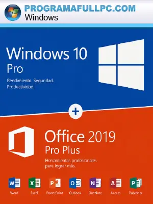 Windows 10 Pro 21H1 + Office 2019 Pro Plus Full Español